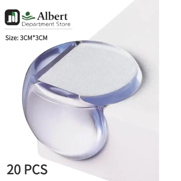 20PCS Clear Furniture Corner Guards Round Corner Protectors Soft Edge Bumpers for Table Desk Cabinet Safety Protection