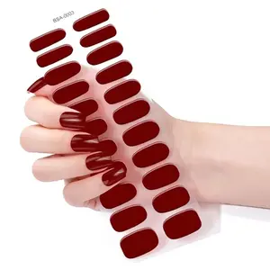 No Bake Gel Nail Strips- Red
