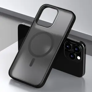 Phone Cases iphone 17 pro max phone case 17 16 15 14 13 12 Pro Max, 16E 16PLUS Supports Wireless Charging - [Military Grade Shockproof] Anti-vibration, Drop-proof Elegant Matte Semi-Transparent Hard PC Protective Case