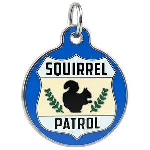 Squirrel Patrol - Pet ID Tag - Personalized Engraved Dog Tag