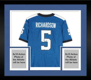 Framed Anthony Richardson Indianapolis Colts Autographed Royal Alternate Knight Limited Jersey - Fanatics Authentic Certified