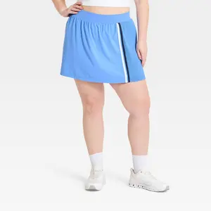 Women's Woven High-Rise Asymetrical Pleated Skort 15.5" - All In Motion Blue 2X