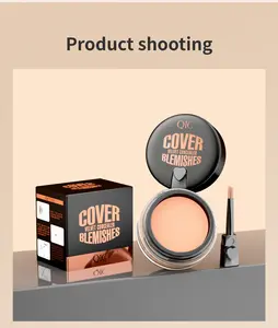 Long Lasting Tattoo Concealer Cream with Brush, Full Coverage Lightweight Foundation, Natural Finish to Cover Tattoos, Scars, Dark Spots and Blemishes for Women & Girls blush