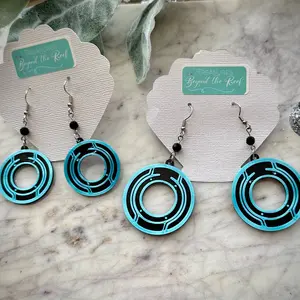 Tron Disc earrings - 3D printed