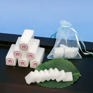 Alkiki Natural Camphor Tablets (85Gram, 48 Tablets) - Pure Camphor Blocks Cubes for Puja - Alcanfor en Bloques, Kapoor for Pooja, Hindu Puja Item