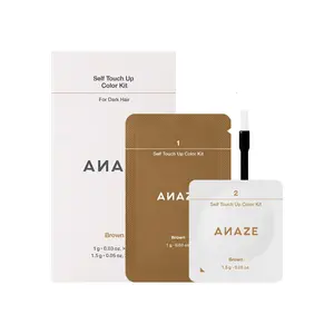 [ANAZE] Self Touch-Up BLEACH Kit B01 Brown – Non-Irritating, Quick & Easy Application, Natural Brown Shade, Convenient 1-Time Use Packet – 4EA