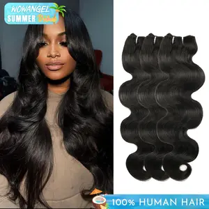 Wowangel Hair Bundles Real Human Virgin Hair Extensions 28inch Natural Black Straight Body Wave 1pc 3pcs Upgraded Vietnamese Bone Straight Bundles  #SummerVibes