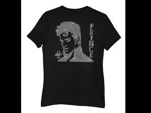 Prince Rhinestone portrait Inspired Bling Luxe Shirt Crystallized Custom Made Bedazzled Tee Shirt T-Shirt Sweatshirt Purple Rain