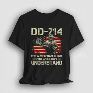 [Sale up to 30%][Made in USA] DD-214 Veteran Shirt – Military Pride T-shirt for Army Navy Marines Air Force, Patriotic USA Flag Tee, It's a Veteran Thing You Wouldn’t Understand Gift