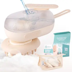 BUB SCRUB Electric Shampoo Brush - Automatic Foam, Hair and Scalp Deep Clean and Massager, Waterproof, Food-Grade Silicone, Magnetic Charging System