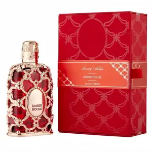 Amber Rouge Eau De Parfum Spray 2.7 oz 80 ml Woody Spicy Vanilla Scent Long Lasting Hair Perfume Fragrance Good Girl Unisex for Women and Men Luxury Collection