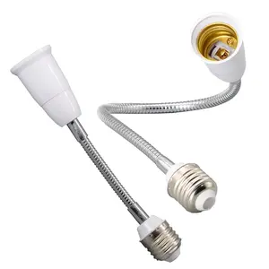 Security camera  Socket Extender Light Socket Extender,Flexing Neck All Directional Light Bulb Socket Extender,PBT Fireproof Light Socket Adapter, 360 Degree Adjustable Light Bulb Extension Socket
