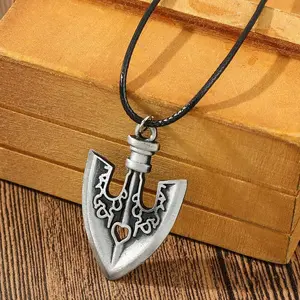 JJBA Stand Arrow Necklace and Keychain - JoJo's Anime Cosplay Jewelry - Manga Theme Gifts for Women Men and Fans