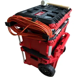 Extension Cord Holder Accessory for Milwaukee Packout Toolbox,  Organizer Heavy Duty Brackets (Black)