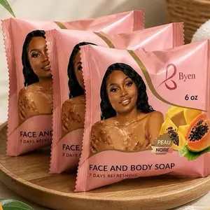 Byennwa Papaya Cleanser Soap - 7oz Single Item Body Care Soap with Moisturizing Benefits