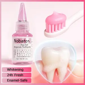 Nobaton Farm Oral Care Toothpaste Gift Set — Ampoule-Grade Formula: Long-Lasting Fresh Breath, Removes Yellow Stains — 1.5% Pink Salt Ampoule Toothpaste