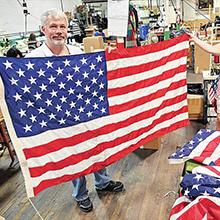 American Flag 3x5 FT 210D For Outside 100% Made In USA Most Durable, Heavy Duty Spun Polyester, Luxury Embroidered Star with Brightly Colored Brass Grommets Premium US Flag American Flag 3x5 FT 210D For Outside 100% Made In USA Most Durable, Heavy Duty Spun Polyester, Luxury Embroidered Star with Brightly Colored Brass Grommets Premium US Flag