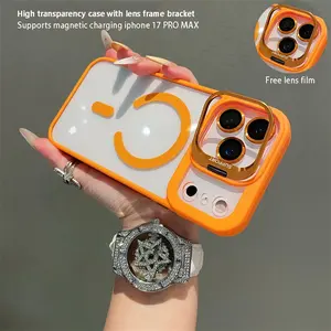 Synchronous Iteration iPhone 17 Pro Max Full Protective Magnetic Case | Enhanced Ergonomic Comfort Hold | Stylish Wear-Resistant New Magnetic Process | Camera Lens Cover | Metal Stand | Anti-Slip & Shockproof | Reliable Phone-Necessity Accessories