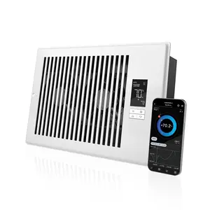 AIRTAP T6 White Register Booster Fan for 6" x 10" Register Holes, Quiet 10-Speed, App-Controlled, Improves Heating & Cooling Vent Performance