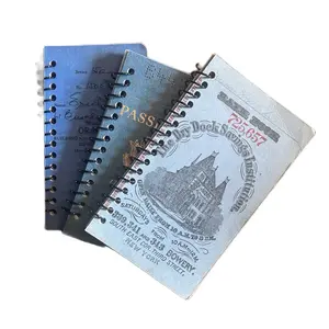 Handmade Vintage Cover Journal - 50 Page Spiral Notebook - Authentic Recycled Cover - Perfect for Journaling & Sketching - Small Journal - Unique Gift