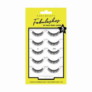 Kara Beauty Fabulashes Multi-pack 3D Faux-Mink False Eyelashes - Style KA5200