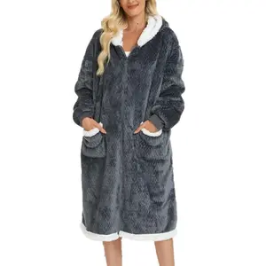 TFNOSIZE Wearable Blanket Hoodie – Oversized Thick TV Blanket Robe, Cozy Home Loungewear for Winter Warmth