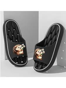 1pc Hedgehog Slippers - Slip- Indoor, Lightweight Flexible Sole & Cushioned EVA Foam, Cute Hedgehog, Easy Clean Casual Footwear Suitable for All Seasons, Ideal for Home Use & Gifts for, Women Shoes