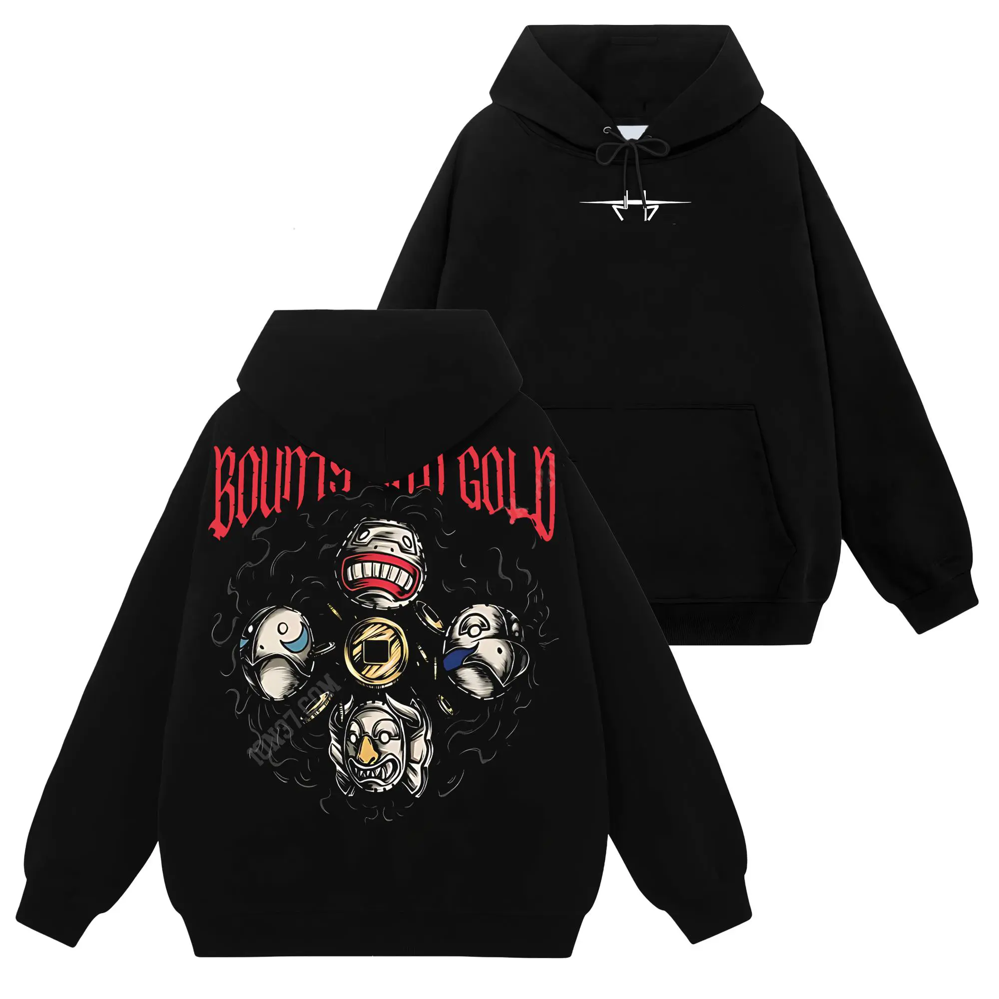 [Konoha Shop] Limited Kakuzu Akatsuki - Naruto Shippuden #32 Hoodie T-Shirt Sweatshirt, Retro Vintage Unisex Graphic 90s Cotton, Gift For Wibu Ninja Shinobi , Anime Manga Y2K Streetwear Fabric Womenswear