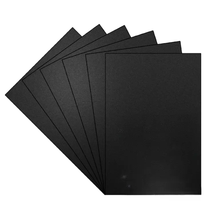 6-Pack Black Plastic Sheets, 8x12x0.04 in Flexible High-Tensile Heat-Bendable Panels, Home Improvement Building Supplies for DIY Home Projects & Minimalist Bedroom Decor