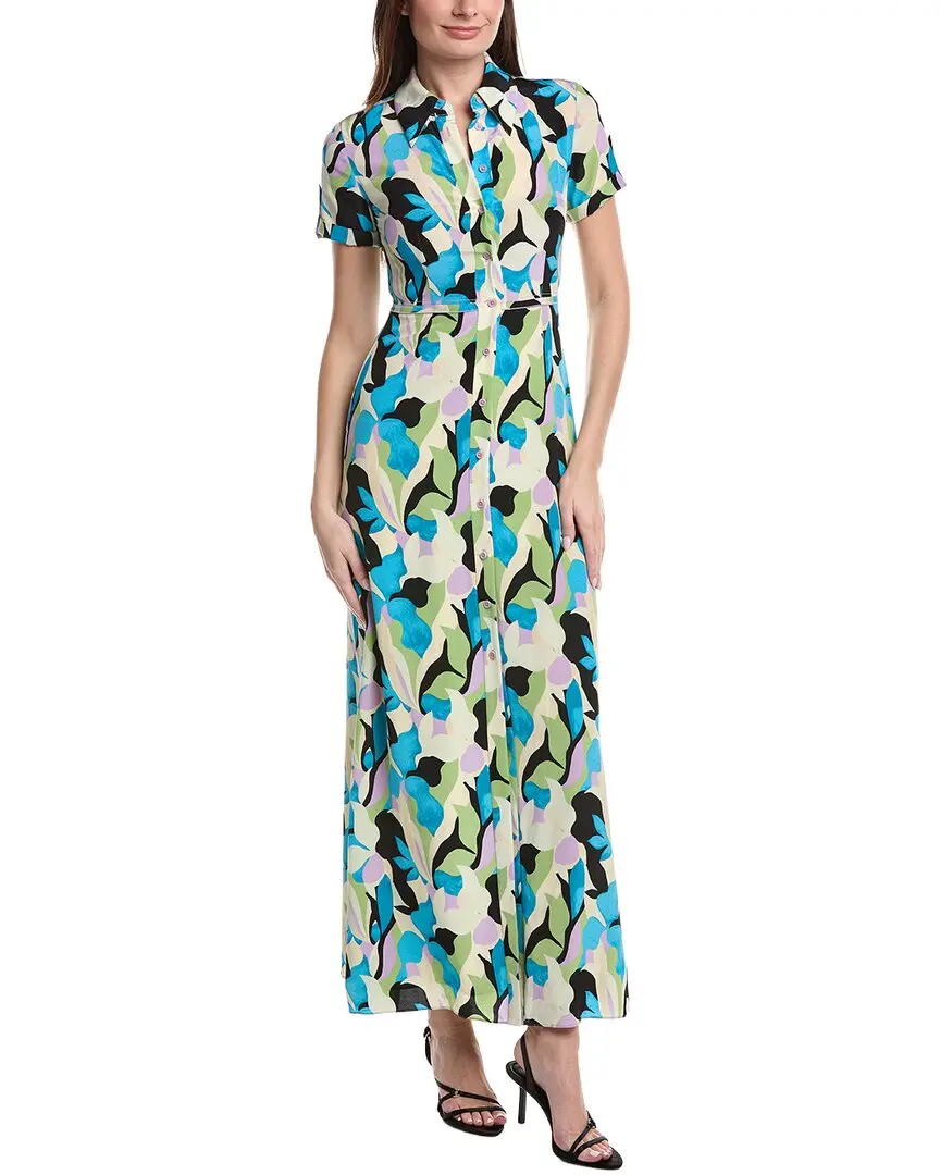Diane von Furstenberg Collared Silk Shirtdress