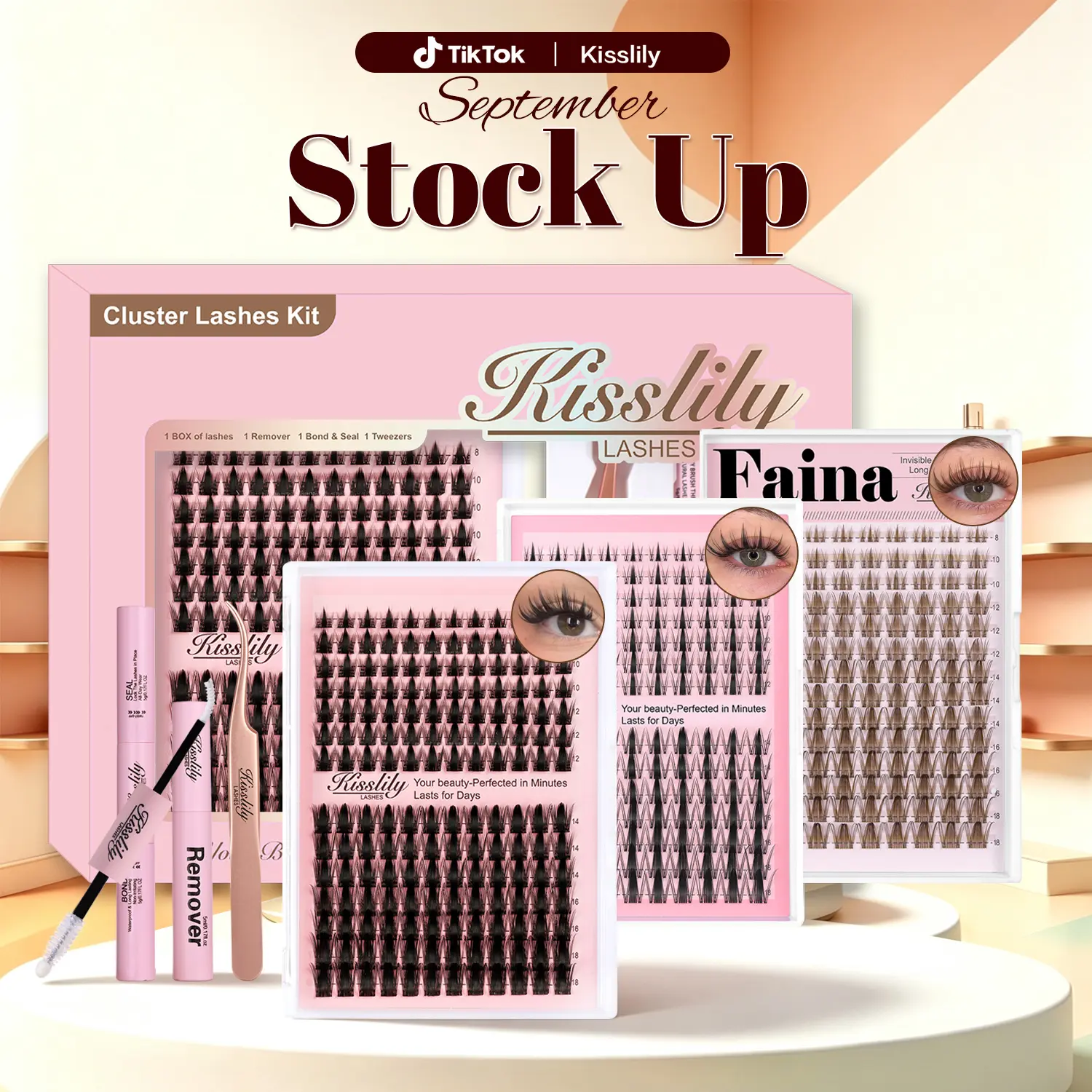 Volume Fairy | Kisslily Black/Brown Manga Lashes Anime Spiky Dramatic Invisible Cluster Lashes DIY Layered Fluffy Individual Lash Extensions for Salon & Daily Lashes Doll-Eye lashes,sunscreen #tiktokshopstockup