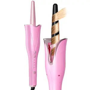 Curlrex Automatic Curling Iron with Negative Ions Ceramic and Extended Barrels for Easy and Safe Use