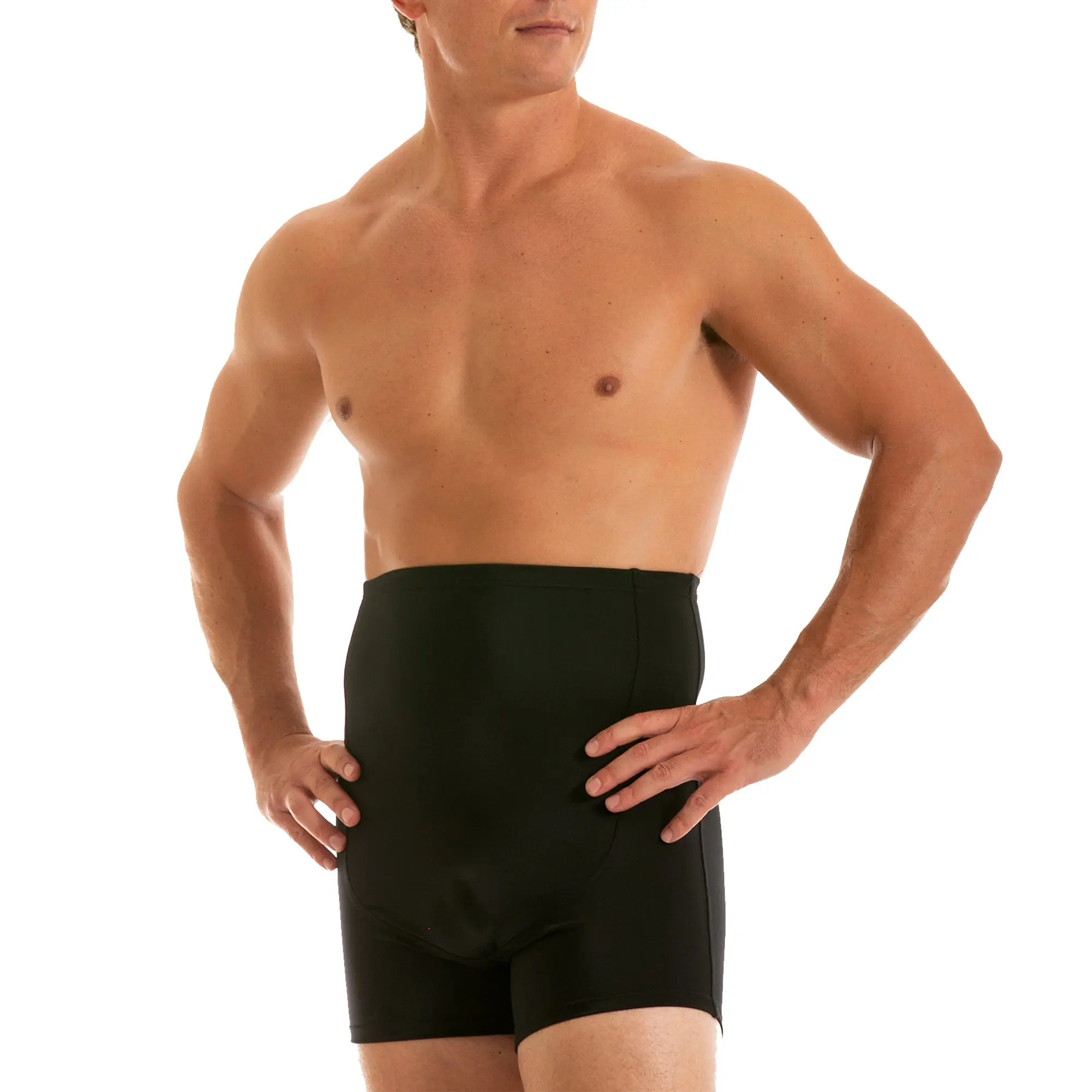 Insta Slim Compression Mid Waist Slimming Boxer Short MS2213 - Cool Dry 4-Way Stretch Fabric Stomach Flattening Underwear