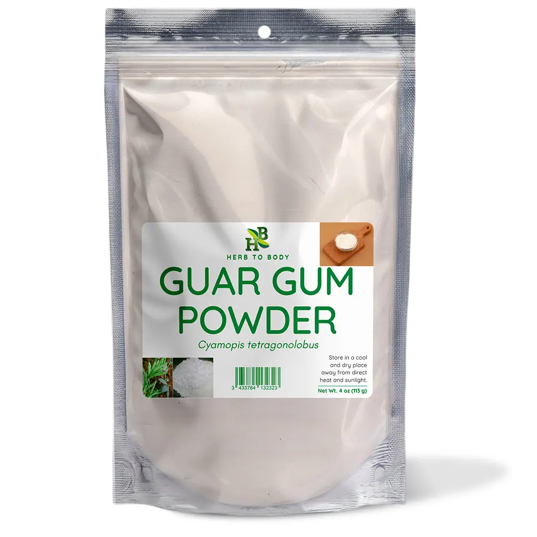Guar Gum Powder -4 oz (113 g) | Natural Seed-Derived Staple for Cooking & Baking Essentials | Herb To Body