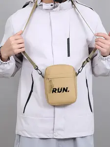 Run Print Adjustable Crossbody Bag Unisex Shoulder Bag, Casual Daily Running Fitness Outdoor Portable Small Bag