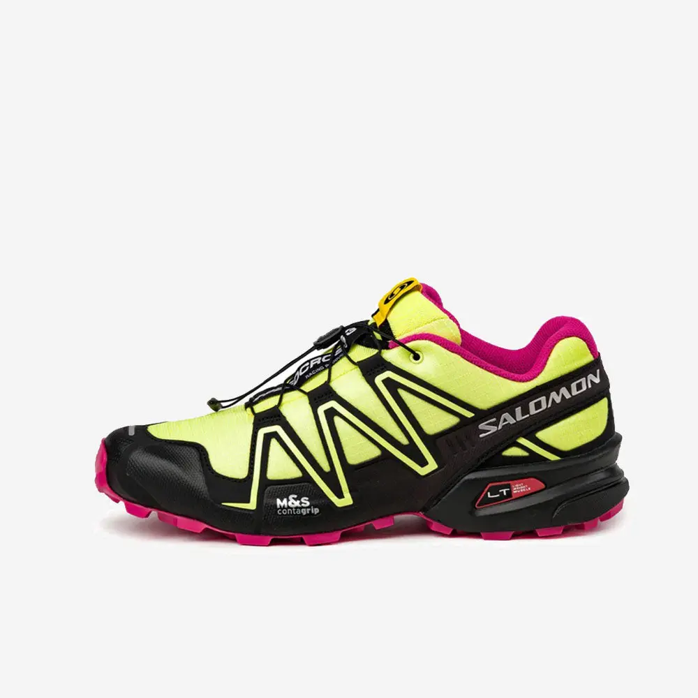 Salomon Men's Speedcross 3 Sun Lime Black Pink Yarrow