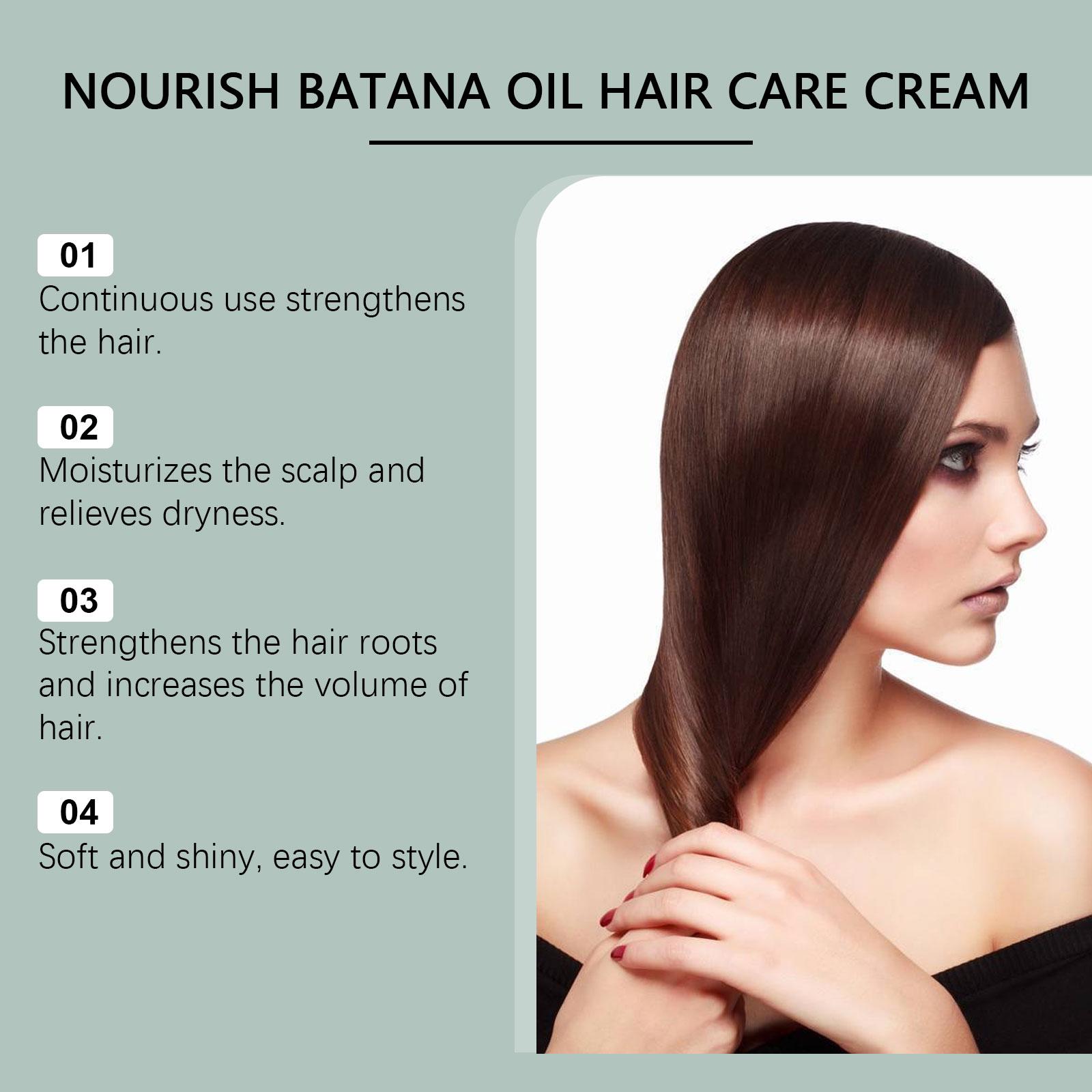 Batana Oil Hair Cream Boosts Hair Volume Softens Shiny Hair Strengthens Roots For Dry Scalp Hair Growth Treatment Hair Repair
