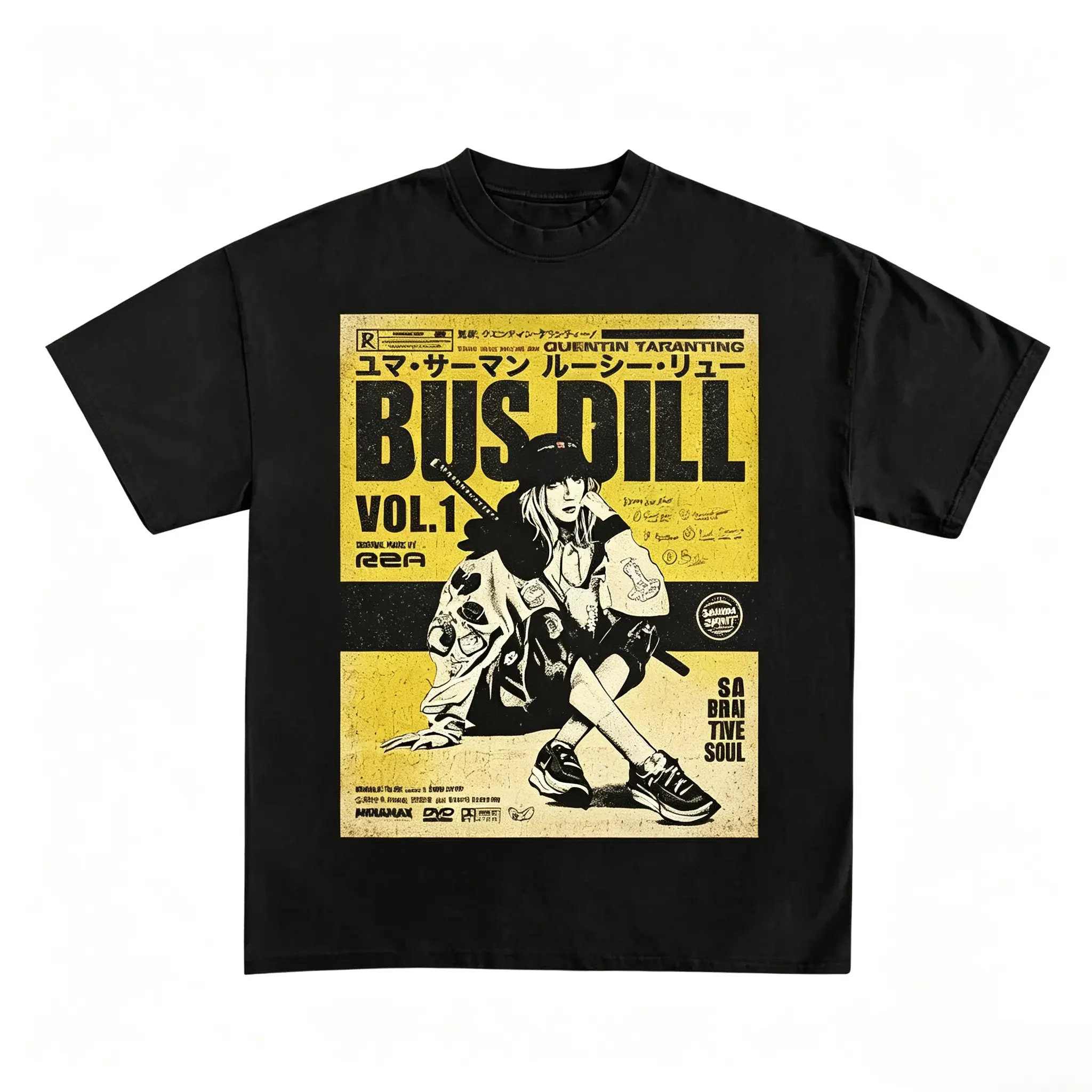 Kill Bill T-Shirt, Vacation Outfits Shirt, Unisex Vintage Graphic Tees Gothic Grunge Y2k Emo Scene Amity Affliction Style Clothes Men Women Streetwear