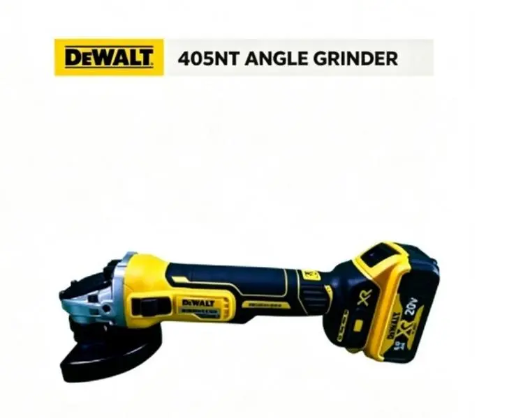 DeWalt DCG405NT 5‑Inch Cordless Brushless Angle Grinder, Dust‑Resistant Motor With Overload Protection, Non‑slip Rubber Grip. Fits Construction Work, Garage Upkeep And Metal Polishing, Supplied With Adjustable Auxiliary Handle And Quick‑Release Guard