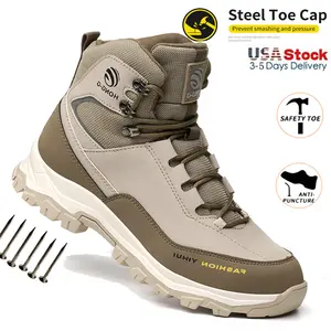 Waterproof Men's Safety Work Boots Steel Toe Shoes Anti Impact And Anti-Puncture protective shoes Outdoor work Indestructible shoes