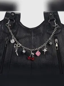 Sweet Style Bow Star Dice Cherry Pendant Keychain, Bag Decoration, Key Decoration, Casual Fashion Accessory, All Seasons