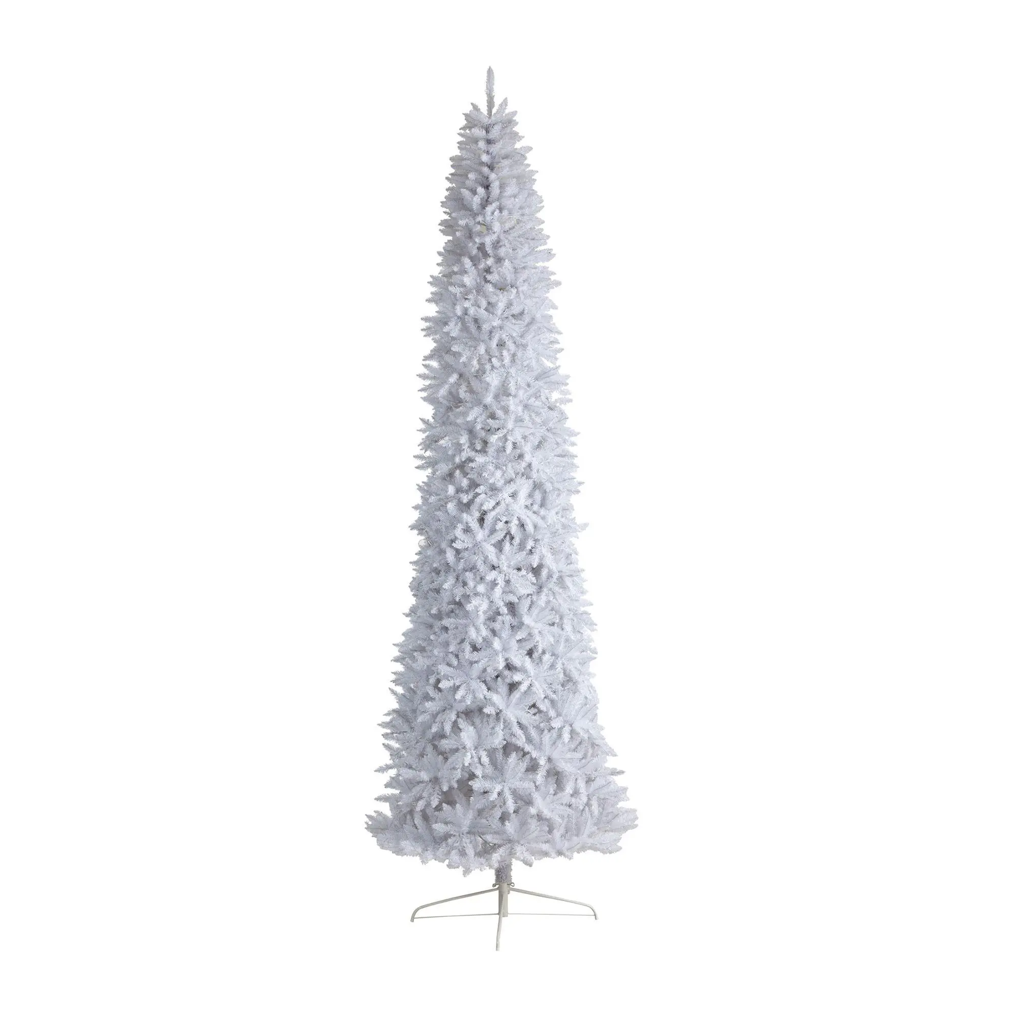 Nearly Natural 12' Slim White Christmas Tree