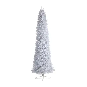 Nearly Natural 12' Slim White Christmas Tree