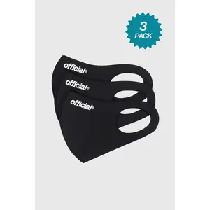 3 Pack - Official Nano-Polyurethane Face Mask (Black)