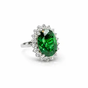 Princess Green Ring Sterling Silver