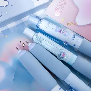 4pcs 0.5mm quick-drying ST head soft grip pen for smooth writing, office and school stationery, writing supplies