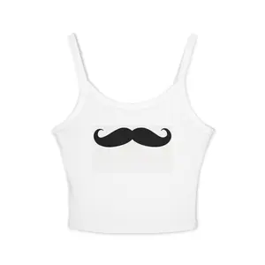 Black Mustache Graphic Tank Top | Aesthetic Y2k Alternative Emo Scene shirt