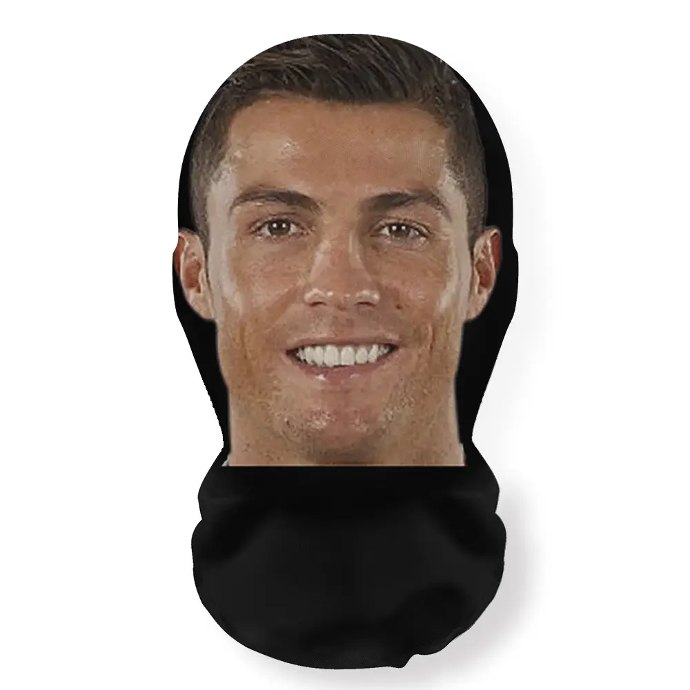 3D Mesh Realistic Celebrity Face Mask & Headpiece Accessory - Breathable Ultra-Fine Fiber, Super-Stretch Fit, Comfortable Funny COSPLAY Prop, Pack for Halloween & Costume Parties