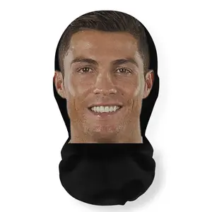 Realistic 3D Mesh Celebrity Face Mask & Headpiece Breathable Ultra-Fine Fiber Super-Stretch Fit Funny COSPLAY Prop Novelty Mask for Costume Parties Halloween Cosplay Events