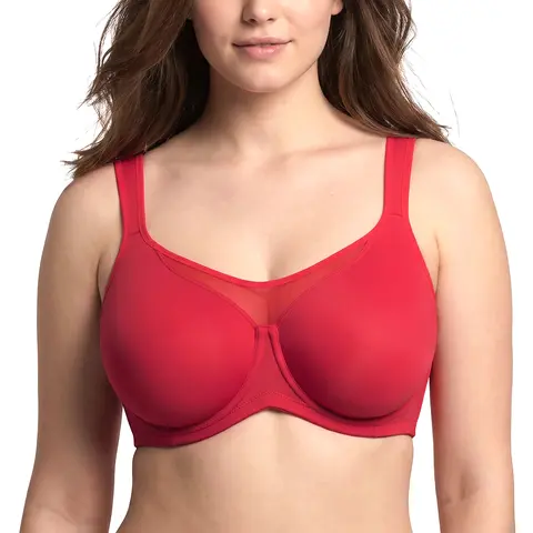 HSIA Women's Plus Size Minimizer T-Shirt Bra Ice Silk Bra Unlined Non-Padded Underwire Smooth Wide Strap Full Coverage Seamless Breathable Soft Comfy Hand Wash Only Seamless Breathable Bra Underwired Bra Womenswear
